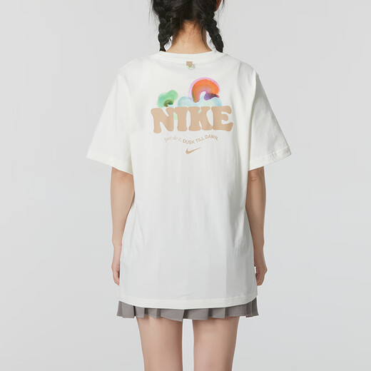 耐克（NIKE）短袖女T恤2025年夏季户外健身时尚休闲舒适透气运动服HF6180-133 HF6180-133/帆白/店长推荐 S