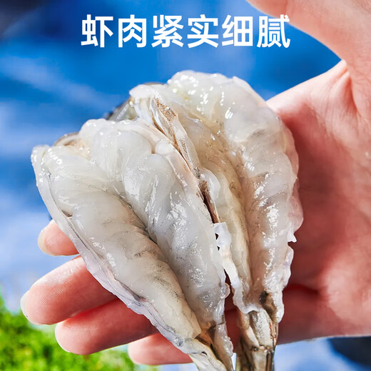 Linglue Qingdao Salted Frozen Prawns Net Weight 3Jin Jin is equal to 0.5kg 75-90 pieces Salted Frozen White Prawns Prawns Base Shrimp Fresh Shrimp