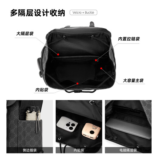 Mark Huafei 2025 new business backpack for men's trendy 15-inch computer schoolbag casual commuter backpack on work