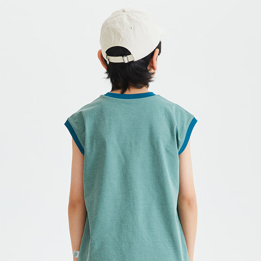 Mipo children's 25 summer sports vest, quick-drying, cool, antibacterial, breathable, elastic, boys' outdoor sports inner wear, green 160