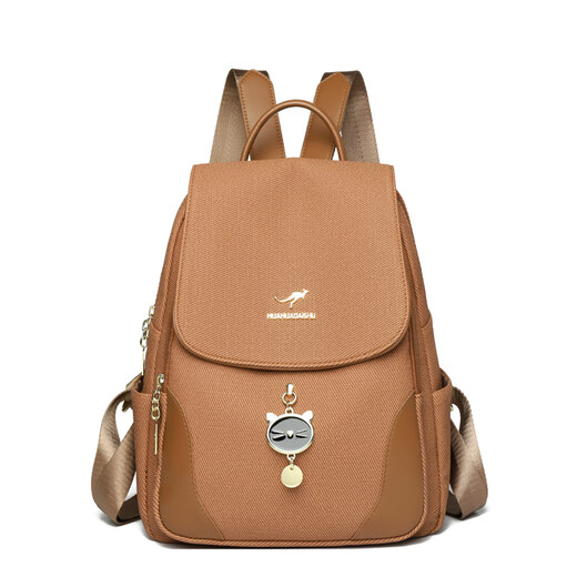 Linearer Rucksack für Frauen 2025 Neue Stil Nationaler Trend Katzenschule Reiseschule Pendlertasche große Kapazität Mama Bag Black + Handtasche