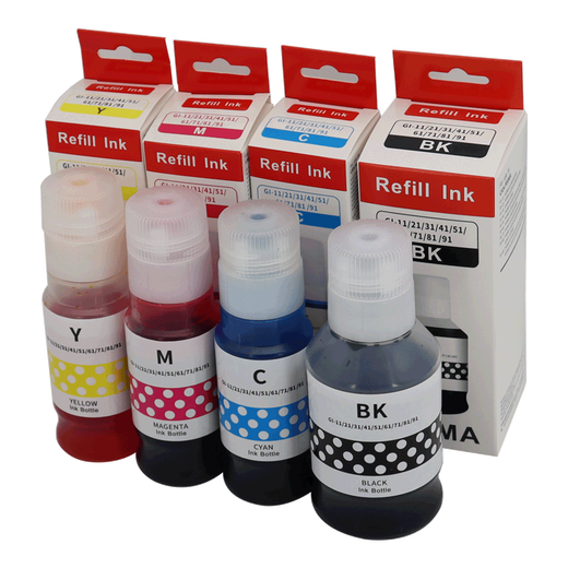Mengxiang convient au Canon Gi-81 Ink G3880 G3881 G3890 3891 4880 4881 4891 G2770 / G3020 / G3021 / G3060 / G3730 / G3770 / G4770 Ink GI-81 Blue Ink [7700 pages]]