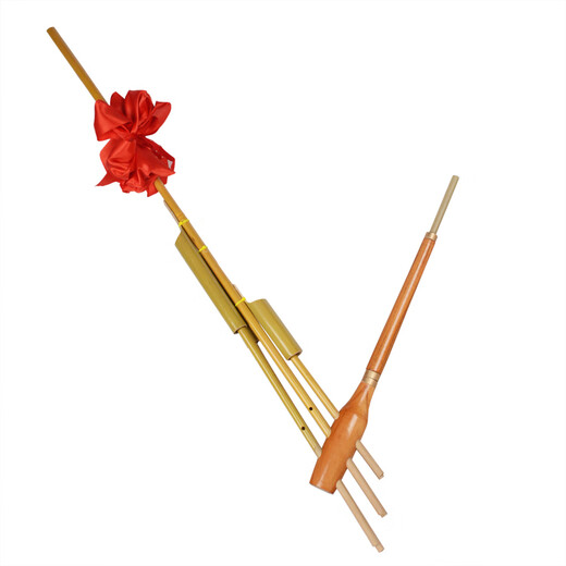 CLCEY芦笙民族乐器贵州云南竹制6管6音C调舞台道具装饰纯手工优质水竹 中号道具没有声音，送花尺寸56×