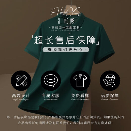 汇彩衫弹力冰丝POLO衫工作服定制夏季翻领短袖企业公司员工装T恤印logo 【冰丝抗皱】DC-677T恤短袖 豆绿 2XL