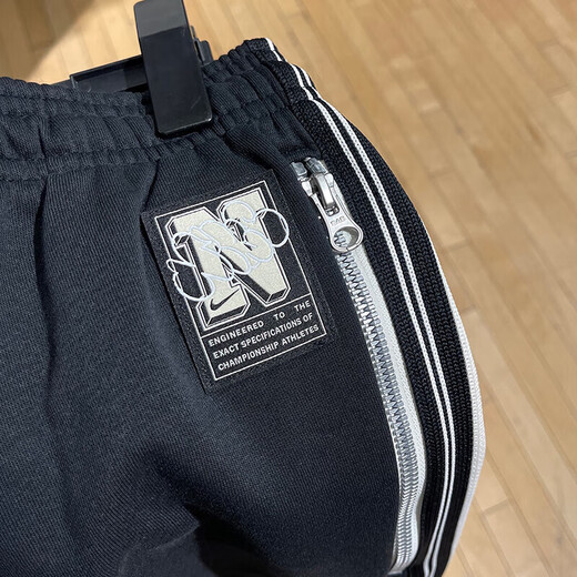 耐克（NIKE）男裤2025春季新款运动裤加绒保暖针织休闲裤卫裤束脚裤长裤 HJ3884-010黑色 S