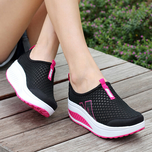 Adachiaki lijian zapatos más antiguos calzado de verano zapatos de malla para mujeres zapatos mecedoras deportes casuales de mujeres malla a las mujeres transpirables 1105 púrpura 35