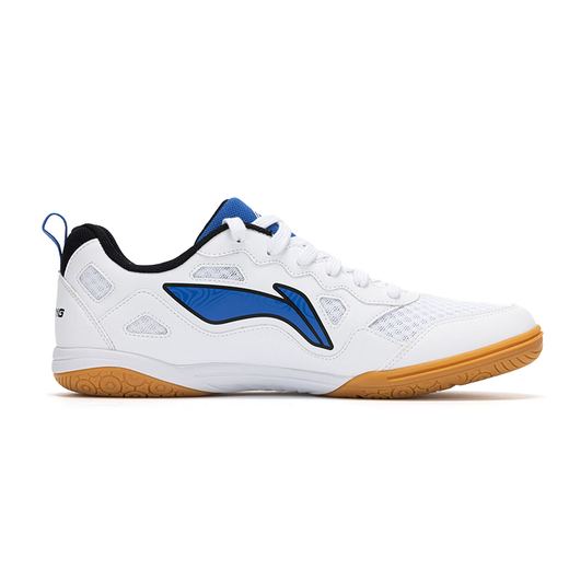 Li Ning (Li-Ning) Tischtennis Schuhe Nationalmannschaft Training Herrenschuhe Rohgummi Non rutschloser Sohle atmungsfreier Kleidung-resistenter Professional-Frauen-Tisch-Tisch-Wettbewerbsschuhe Silber Blau [Normale Größe-breite Fußschüsse] 41