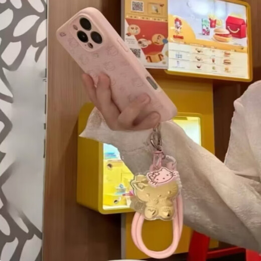 Zhaofei spot gold Kitty cat mobile phone chain pendant 999 pure gold KT cat car key 0.2 20 mg