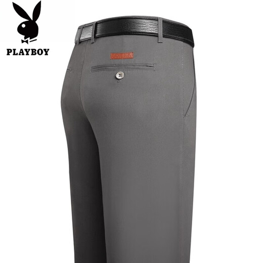 
Playboy 100% pure cotton casual pants for men's summer thin trousers loose straight business pants middle-aged daddy suit 9855 meters white 34 (waist circumference 2 feet 7)