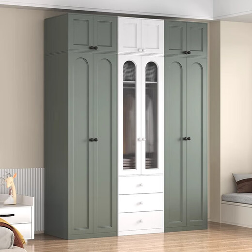 Shenglang armario de acero gabinete dormitorio casa de alquiler de armario simple casa corredera de casa entera armario personalizado moderno simple y826