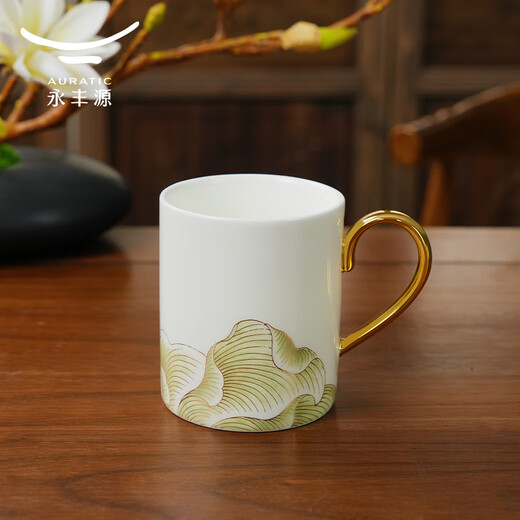 Auratic National Porcelain Yongfengyuan Madam Porcelain Magnolia 350ml Chinese Tea Cup Mug Gift Box Packaging