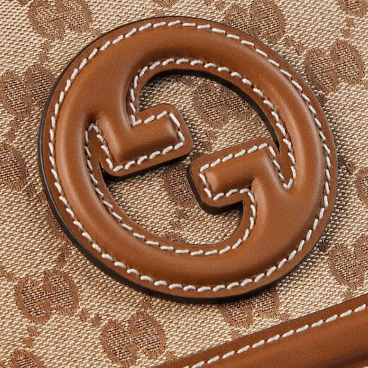 Gucci (Gucci) Bag du sac féminin Bag Blondie série mini sac d'épaule Bag féminin Nouveau sac à bandoulière 815700 Canvas d'ébène beige 815700haakg9755