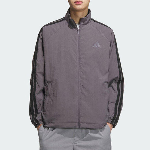 
Adidas jacket men's summer new fitness training sportswear stand collar windproof casual jacket KC3893 KC3893 S