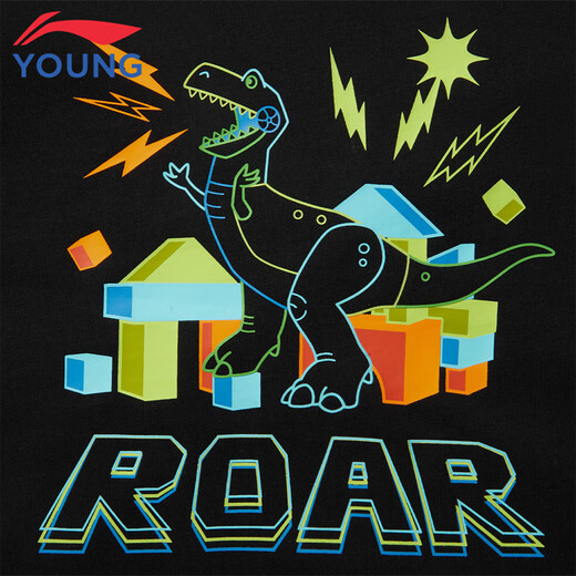 Li Ning children's clothing children's short-sleeved T-shirts for men and women, small and large children, Disney joint series short T-shirts 160YHSV295-1