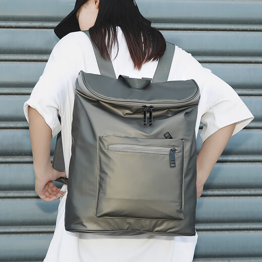 
HGIRXV trendy backpack men's new niche commuter backpack for boys sports travel bag large capacity student book 15847 black