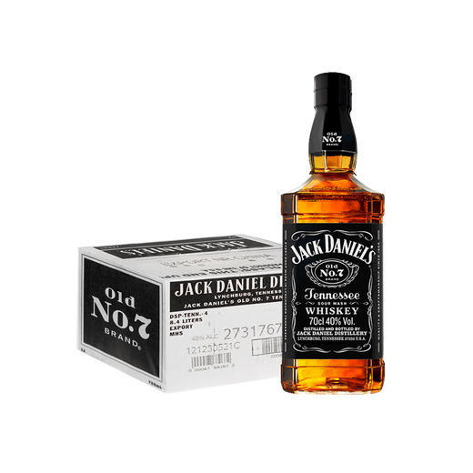 杰克丹尼（Jack Daniels）黑标整箱装700ml*12瓶美国田纳西州调和型威士忌