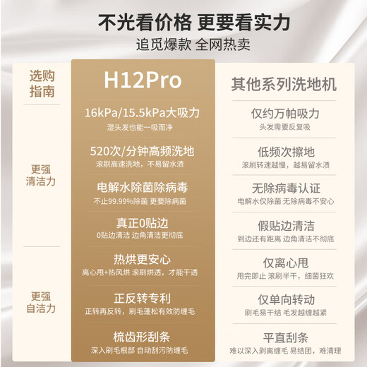 追觅洗地机官翻机旋锋版洗拖吸一体自动清洗0缠毛平躺无线家用洗拖一体智能自动拖地机H20Ultra H12ProPlus【基础款】-B2外观轻微试用