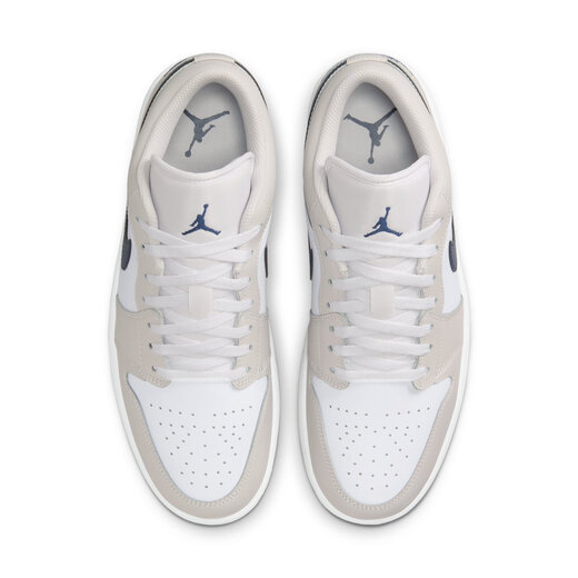 耐克（NIKE）Jordan官方耐克乔丹AJ1板鞋男子运动鞋秋季低帮缓震轻便553558 146白/深藏青/浅灰/橡皮中褐 42