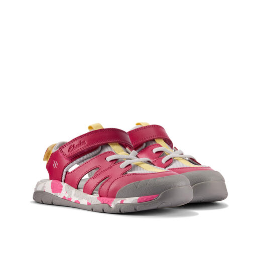 Clarks Girls Steggy Roar, Pink Combo Pink Combo 10.5 Big Kid