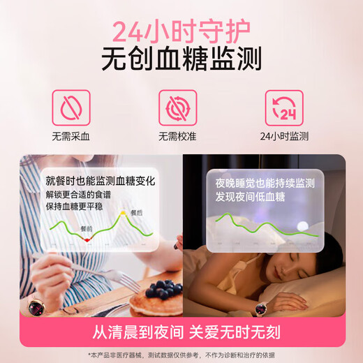 博彼【女士手表】血糖血压监测手表监测血脂尿酸心率血氧一体机家用运动记录仪智能健康手表女手环礼物