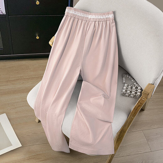 Cypress House elastic waist casual pants 2025 summer new women's fashion simple loose wide-leg pants