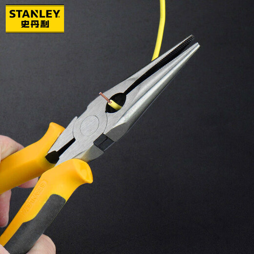 史丹利（STANLEY）DYNAGRIP尖嘴钳6” 家用手动工具防滑手柄尖头钳针嘴钳STHT84031