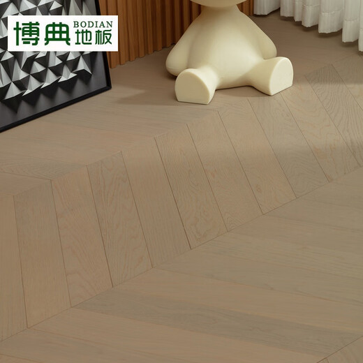 博典ENF级环保实木面皮新三层实木复合地板 地热人字拼鱼骨拼木地板 鱼骨6198