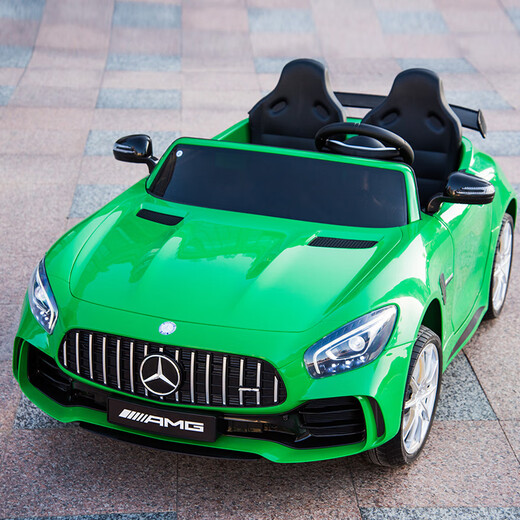 Zhouke Benz children's electric car two-seater four-wheel drive car children's remote control car two-seater male and female child Mars red two-seater+four-wheel drive+V battery+swing+empty four-drive