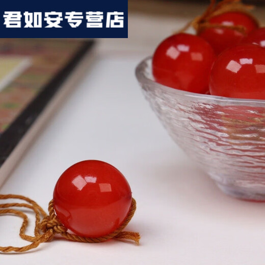 Red carving love herring stone round beads two-way beads waist beads top beads multi-bead beads Buddha beads bracelet accessories men and women with beads 8mm/1 piece