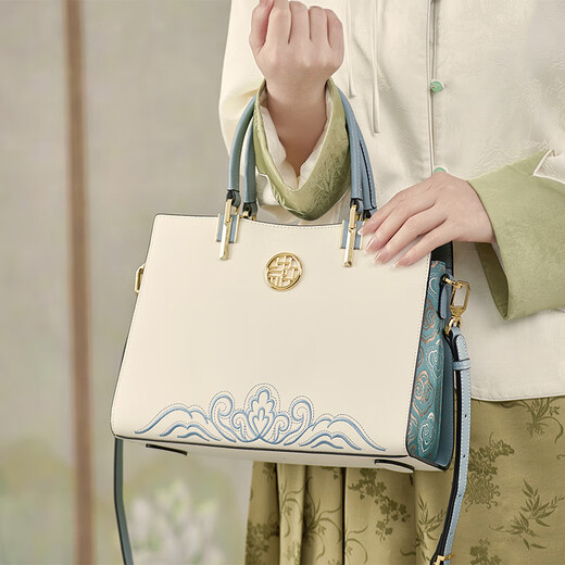 Jules bag women's bag Chinese style Zhuang brocade women's handbag cowhide women's bag cowhide women's bag New Year's gift for mother