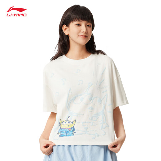 李宁×玩具总动员联名短袖T恤女夏季新款宽松舒适休闲上衣AHSV690