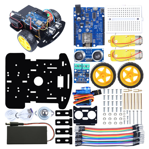 Fantasy Full Open Source Compatible Arduino Intelligent Robot Kit Hindernisvermeidung Wireless Fernbedienung ESP8266 D1 WiFi CAR FREI FORTSUMMER VOLLSTÄNDIG VON MATERIALIEN LERNEN UND ROBOTEN -Standard -Paketversion Version