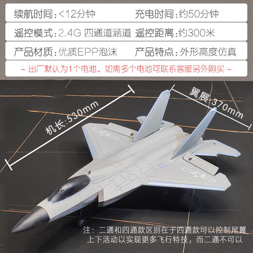 SHENX遥控飞机战斗机J35大型固定翼儿童航模男孩成人玩具耐撞隐形航模 J35-超大号四通特技涵道版9631B