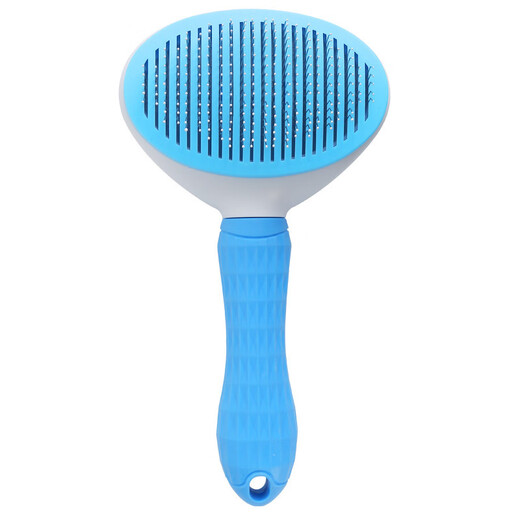 Lihao cat comb to remove floating hair, combing brush, dog hair removal, cat hair removal tool, cleaning long-haired pet, cat and dog supplies, best-selling model - gray, one-click hair removal, pet needle comb