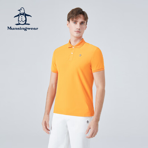 Munsingwear [nuevo producto] Munsingwear Golf Lapa de color sólido Camiseta de polo de perlas casuales azul B695 m