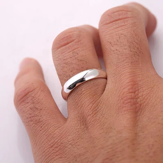 OFK 999 sterling silver shines 2024 new engraving 999 sterling silver ring for men 5mm wide full silver not 5mm curved No. 19 closed mouth