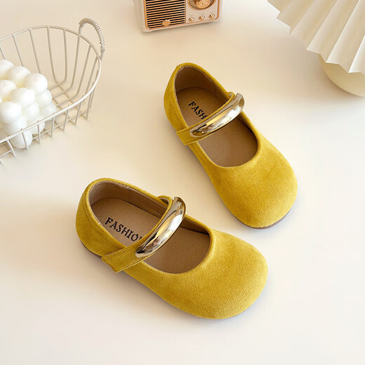 Lexi Beimei Mary Zhen Baotou Half Leather Shoes for Women's Light Mouth Metal Flat Sole Fashion Shoes 6626 meters white 24 Inner Length 15.0CM