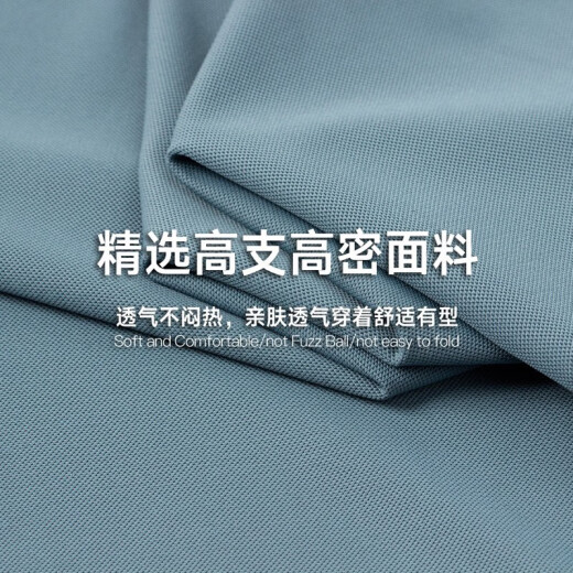 Lomon Lomon Polo T-shirt à manches courtes pour hommes à manches courtes Mentes Médien Business Silk Casual Summer Thin Malfreved 1421 Bleu ciel + 1421 Grey Green One Taille M