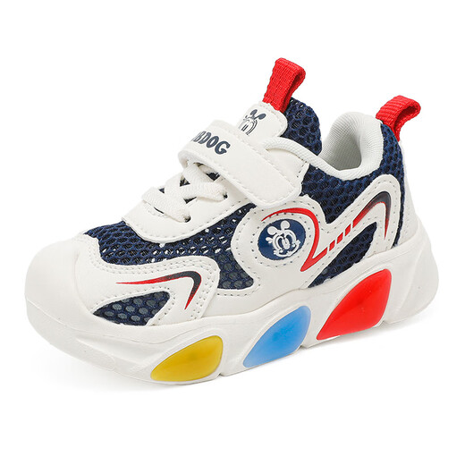 Babudou children's shoes boys' net shoes summer baby flashing shoes children's toddler shoes 103352075 meters/navy blue 25
