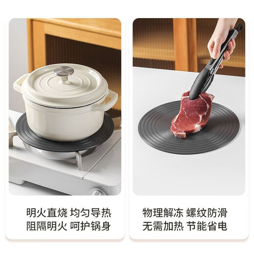GIOIO kitchen heat conduction plate gas stove heat conduction plate household small gas stove heat conduction sheet pot bottom anti-burning black quick solution anti-black pot/not easy to deform and not rust basic model 20 cm 3 mm thick
