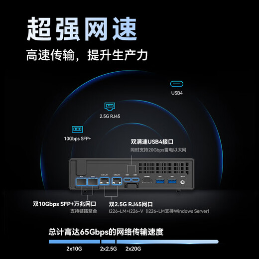 铭凡国家补贴20% MS-01酷睿i9-13900H双万兆四网口迷你主机电脑高性能mini主机游戏办公商务台式机
