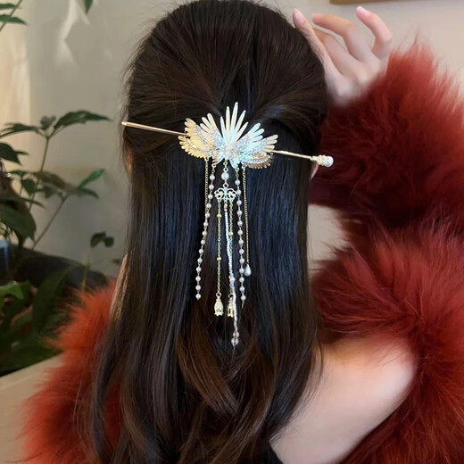 VAN OCEAN ANNORA hairpin ancient style high-end hairpin birthday gift headdress angel wings new Chinese style women's 2025 new style angel wings hairpin