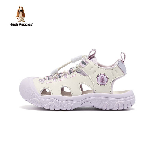 Hush Puppies Children's Shoes Boys Sandals 2025 Summer New Style Children's Girls Middle-Large Children's Breathable Casual Outdoor Baotou Frame Shoes HP5706022 Purple 29