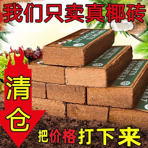 High foaming coconut brick nutritious soil compressed coconut bran desalination general soil for growing vegetables and flowers planting large pieces of coconut bran soil 4 coconut bricks high quality/high nutrition/high foaming