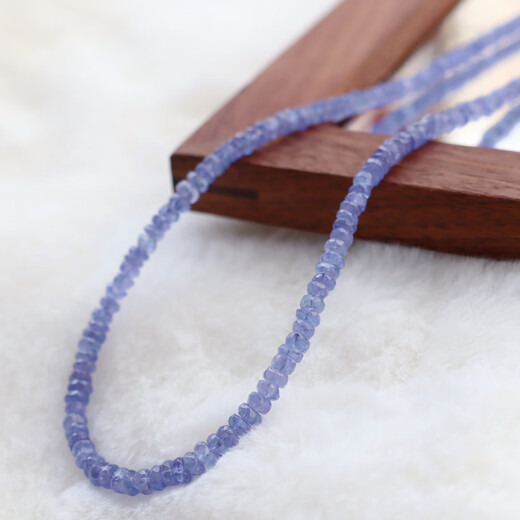 Huaiyin natural tanzanite necklace women's clavicle chain simple style jewelry gift for girlfriend and best friend birthday gift white crystal love pendant