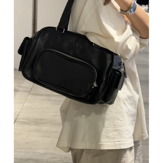 Adidas Clover Sports y casual Retro PU One Hohorbody Crossbody Handbag JVJV Funcionario oficial Auténtico Black JV9276