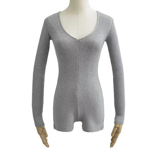 Minghuitong American Hot Girl Jumpsuit Big V Sexy Pilates Training Suit Cycling Sports Garment Suit Fitness Jumpsuit Female Gray Jumpsuit S Recommended 80-90Jin Jin is equal to 0.5 kg