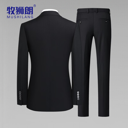 Mushilang Men's Suit Suit Workplace Business Formal Groom Groomsman Wedding Banquet Dress Slim Handsome Men's Suit