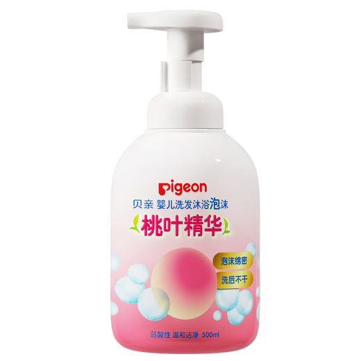 Pigeon Shampoo and Shower Gel Contains Peach Leaf Extract Baby Shampoo and Shower 2-in-1 500ml IA209