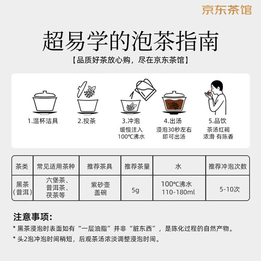 Huaxiangyuan Pu'er tea ripe tea Yunnan glutinous rice fragrant and ripe Pu's small gold brick three-year old 300g tea gift box gift